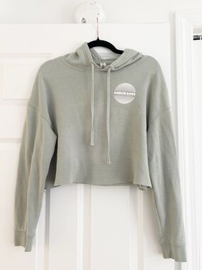 Cropped Sage Green Hoodie Sweater